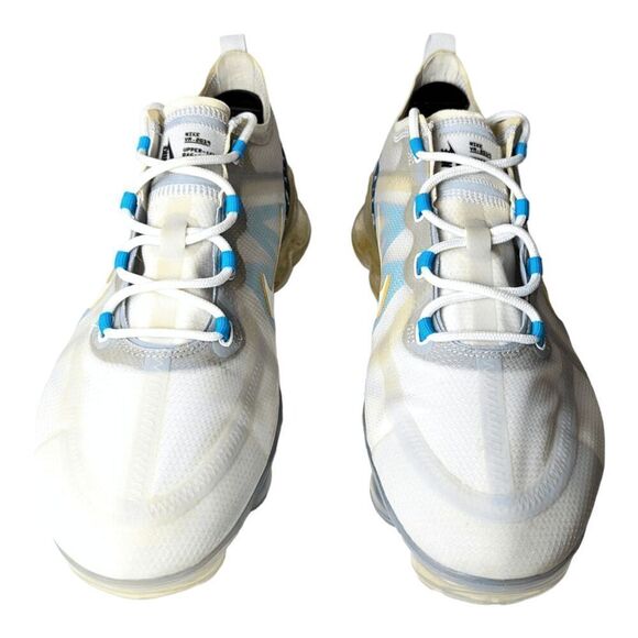 NIKE Air VaporMax 2019 'White University Gold Wolf Grey' Running Shoes Size 11.5 - Picture 4 of 9